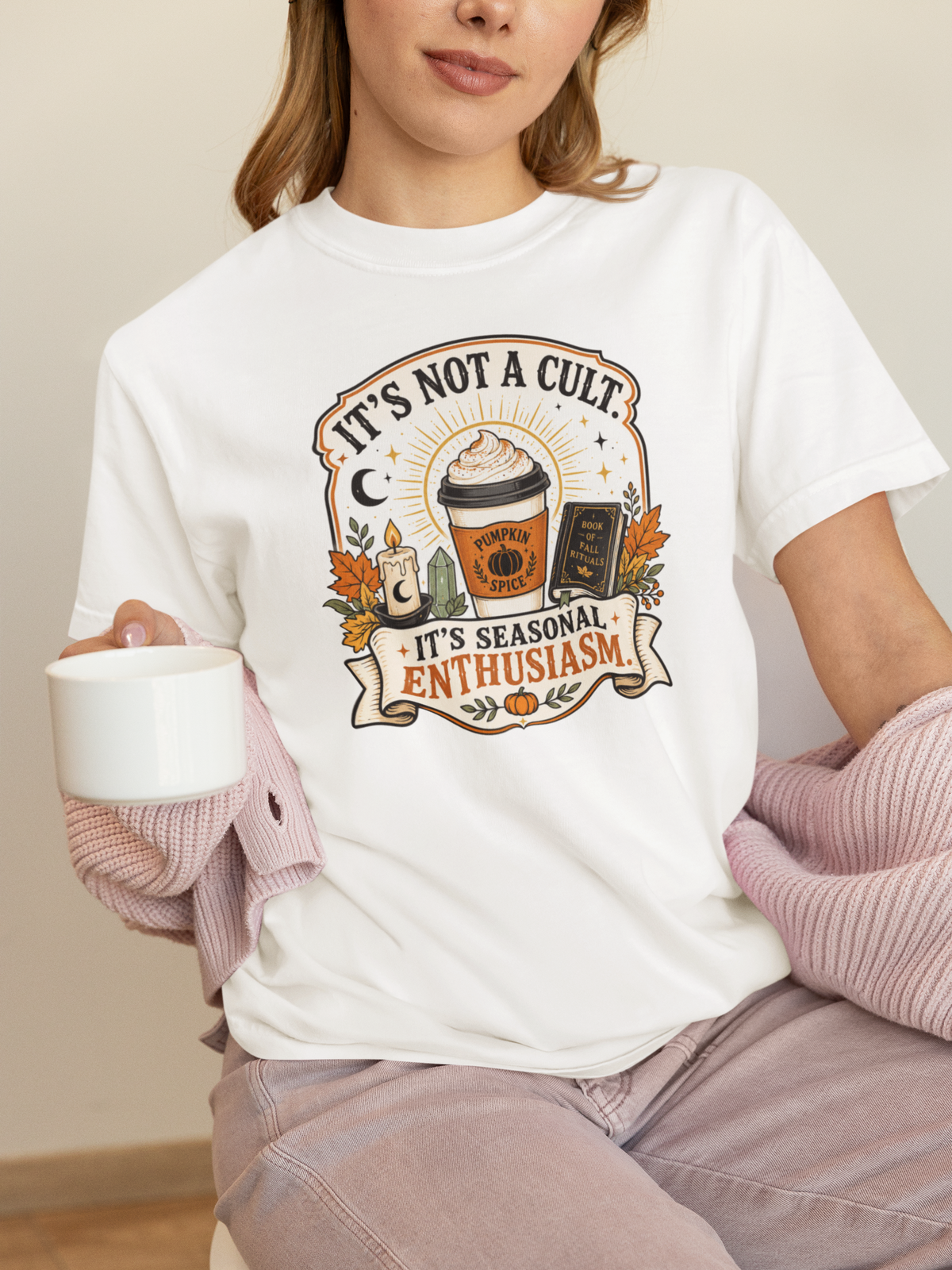 It’s Not a Cult Pumpkin Spice T-Shirt – Funny Fall Tee