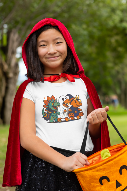 Kids Halloween Dino Squad T-Shirt – Cute Trick-or-Treat Dino Tee