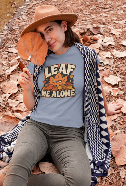 Leaf Me Alone T-Shirt – Funny Fall Introvert Leaves Tee