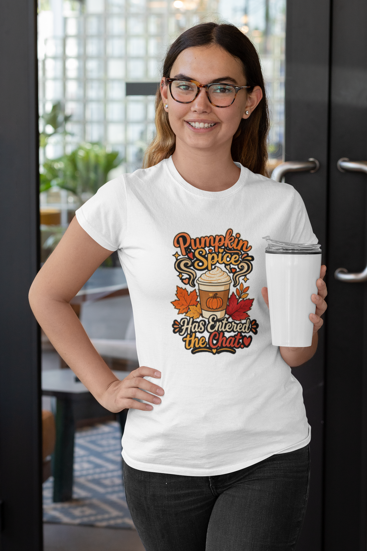 Pumpkin Spice Has Entered the Chat T-shirt - Funny Fall Coffee Tee