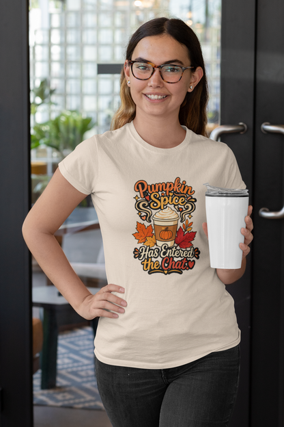 Pumpkin Spice Has Entered the Chat T-shirt - Funny Fall Coffee Tee