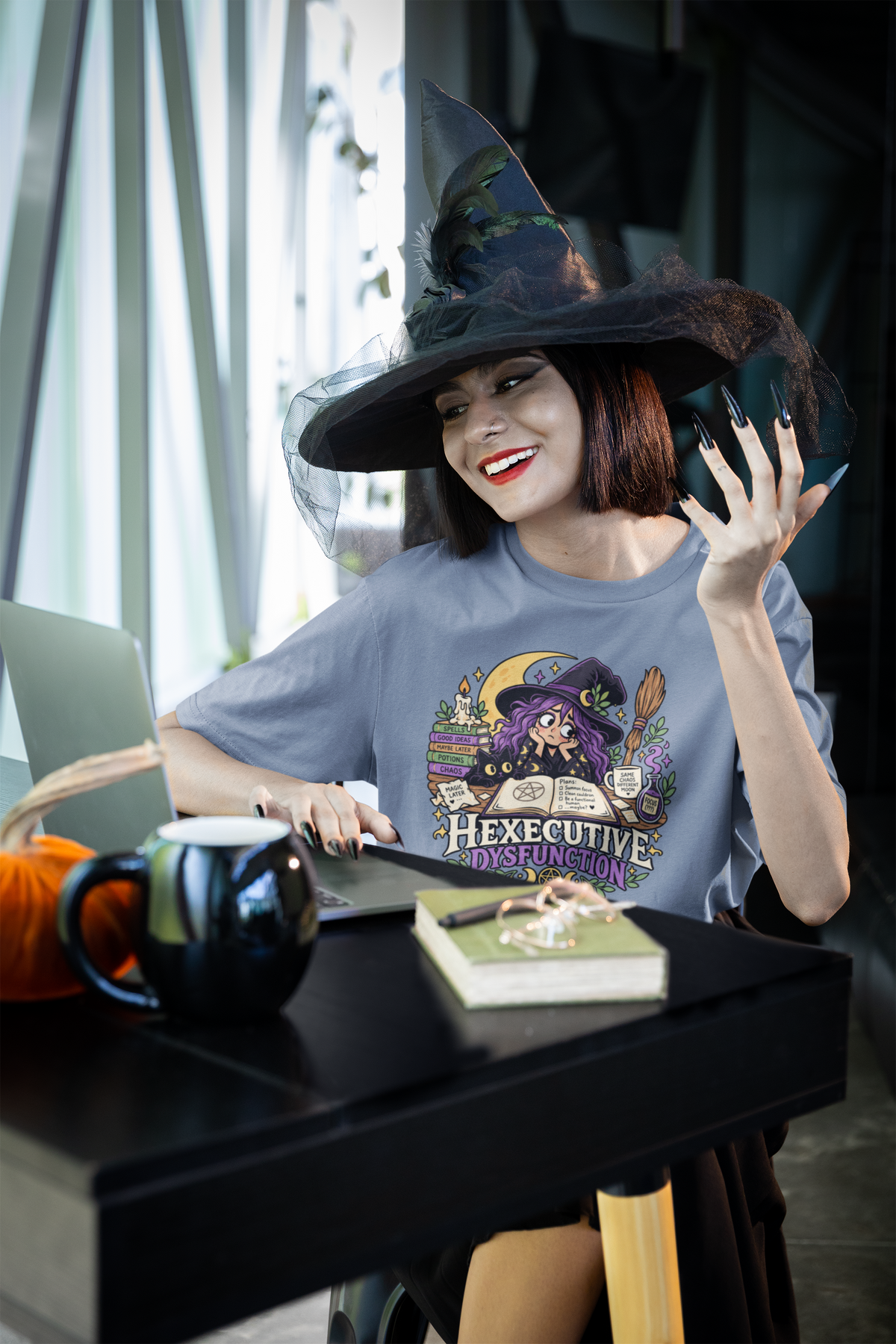 Hexecutive Dysfunction T-Shirt - Funny Witchy ADHD Humor Tee