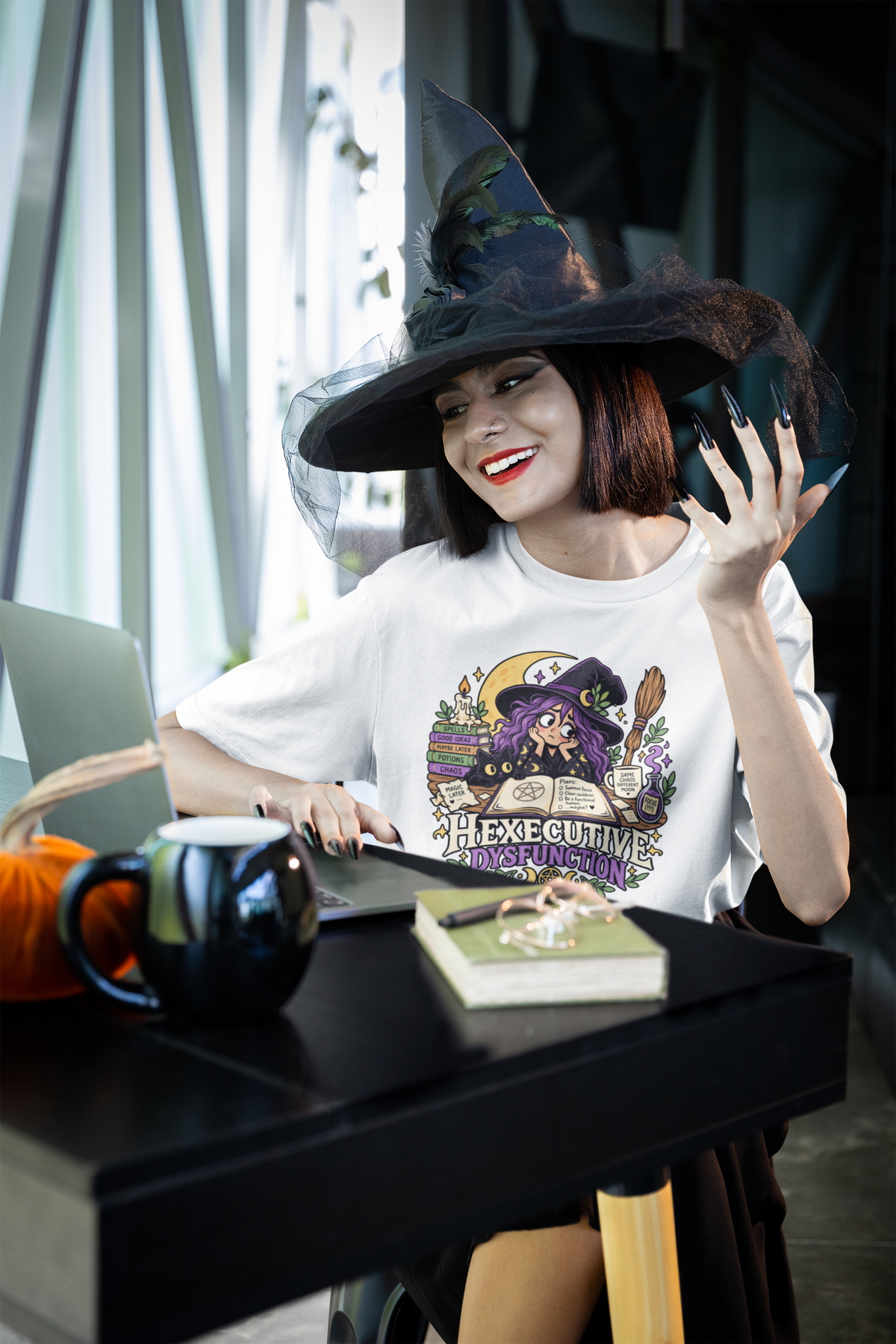 Hexecutive Dysfunction T-Shirt - Funny Witchy ADHD Humor Tee