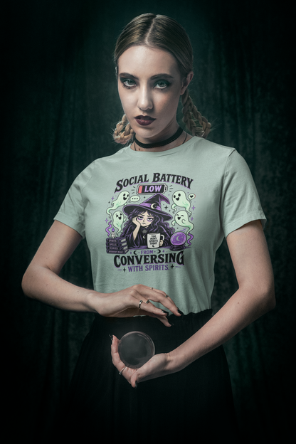 Social Battery Low From Conversing With Spirits T-Shirt