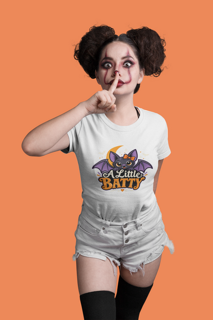A Little Batty T-shirt - Cute Funny Halloween Bat Tee