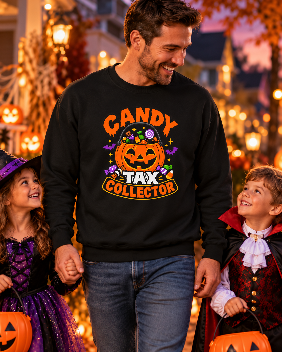 Candy Tax Collector Sweatshirt – Funny Halloween Parent Crewneck