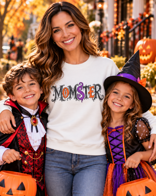 Momster Sweatshirt – Funny Halloween Mom Cozy Top