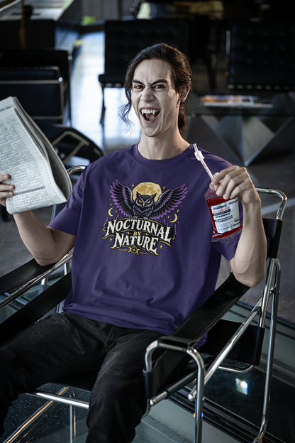 Nocturnal by Nature T-Shirt – Moonlit Owl Graphic Tee
