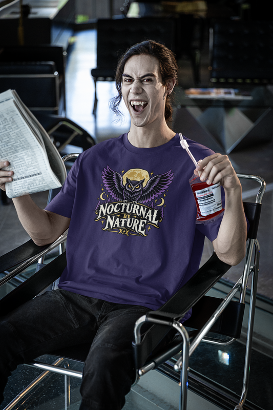 Nocturnal by Nature T-Shirt – Moonlit Owl Graphic Tee