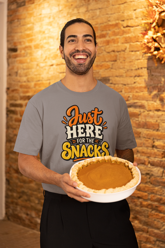 Just Here for the Snacks T-Shirt – Funny Halloween Foodie Tee