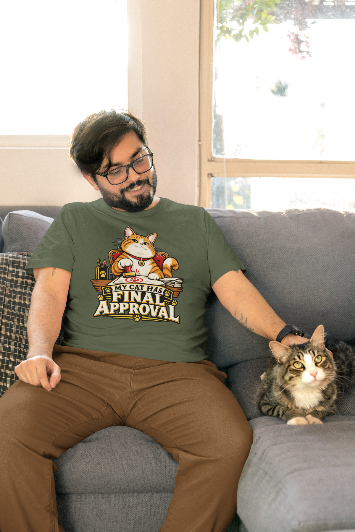 My Cat Has Final Approval T-Shirt – Funny Cat Boss Tee