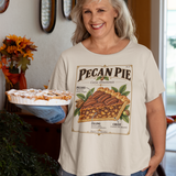 Cream crewneck T-shirt with Pecan Pie graphic on the front