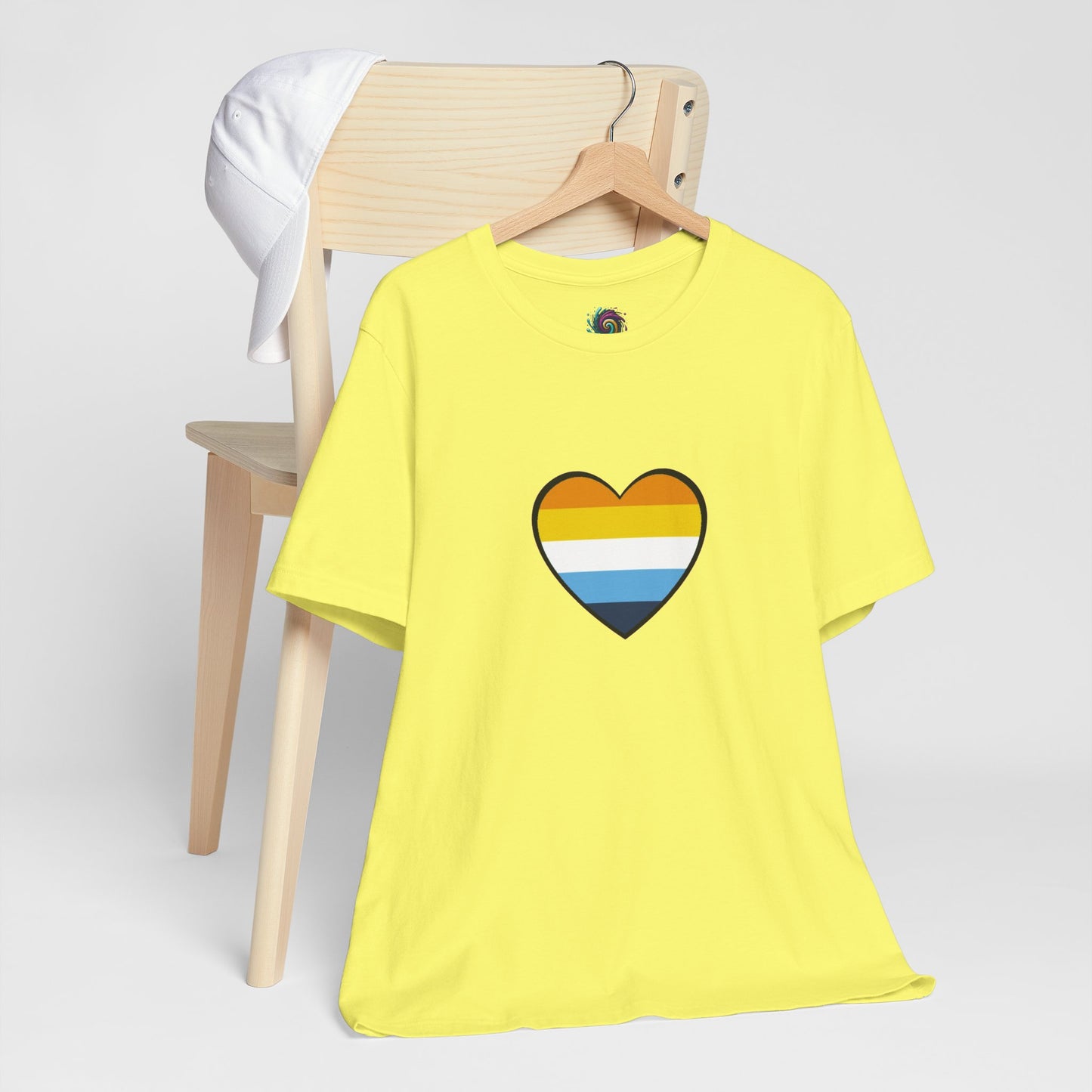 AroAce Flag Heart T-Shirt – Unisex LGBTQ+ Graphic Tee