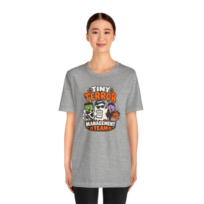 Tiny Terror Management Team T-Shirt – Funny Halloween Parent Tee