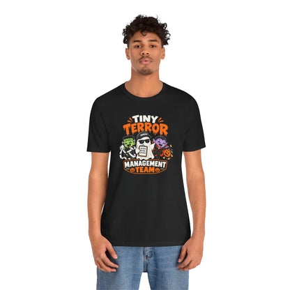 Tiny Terror Management Team T-Shirt – Funny Halloween Parent Tee