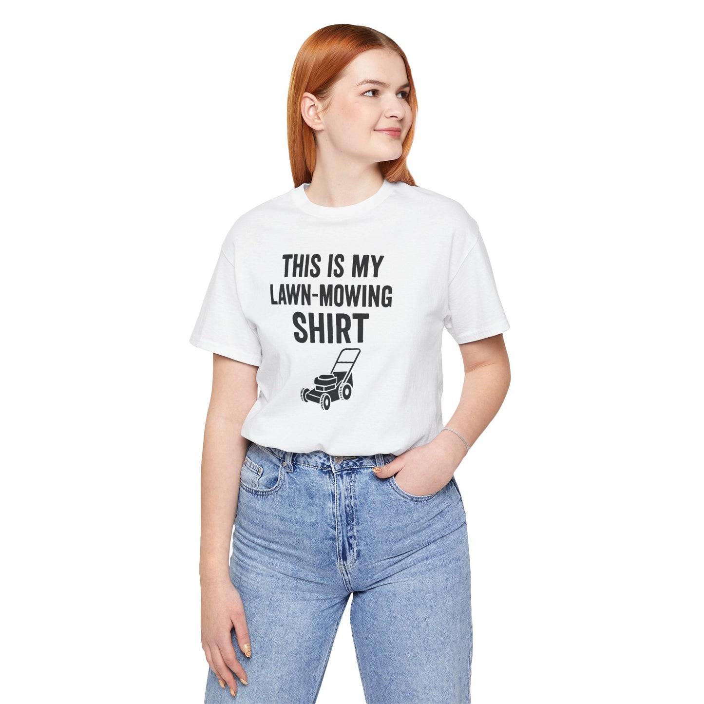 Lawn Mowing Tee – Funny Shirt Summer Yard Work T-shirt with Mower Graphic