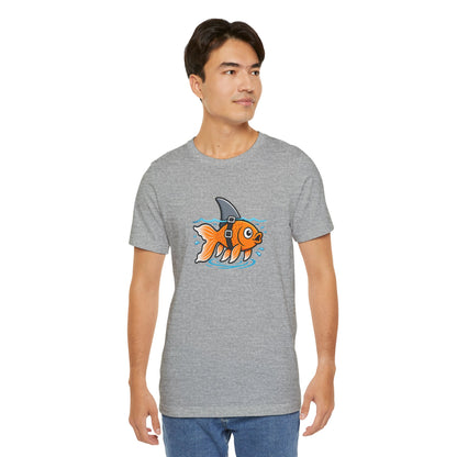 Goldfish Shark T-Shirt – Funny Fish Swimming  Graphic Tee