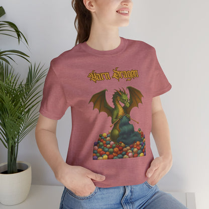 Yarn Dragon T-Shirt – Funny Knitting Dragon Shirt for Yarn Lovers