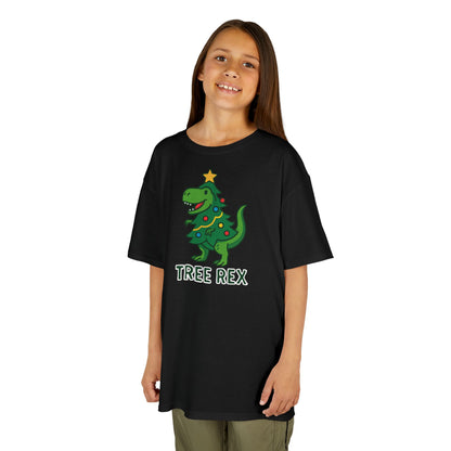 Tree Rex Kids’ Christmas T-Shirt – Cute Dino Holiday Tee