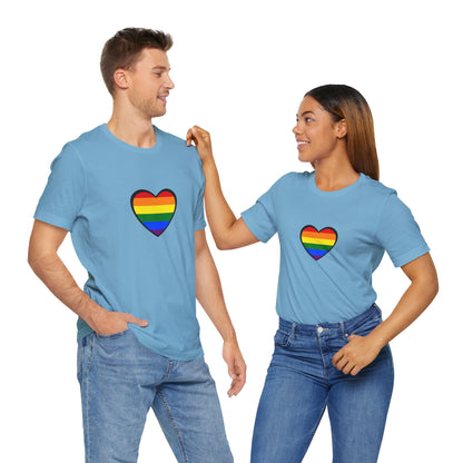 Pride Heart Flag T-Shirt – Rainbow Heart LGBTQ+ Equality Tee
