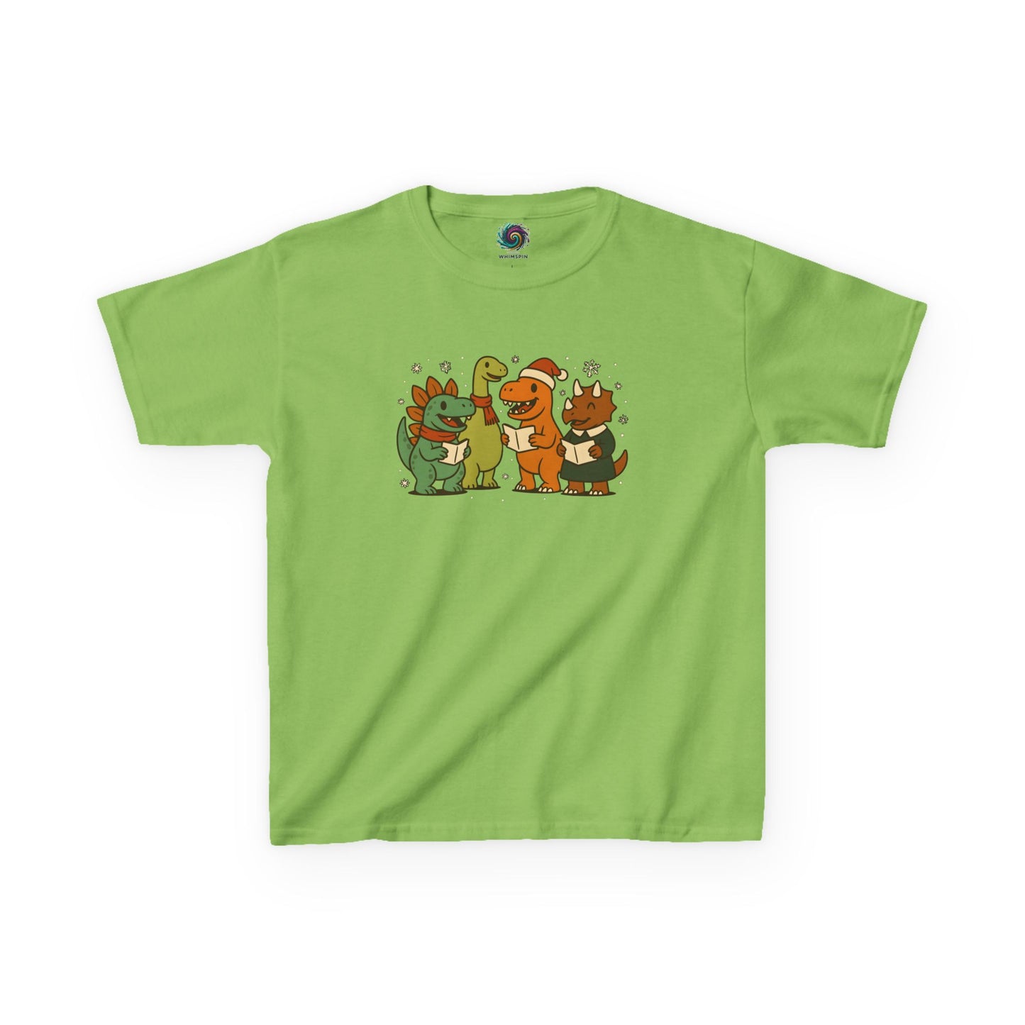 Dinosaur Carolers Kids’ T-Shirt – Cute Singing Dino Christmas Tee