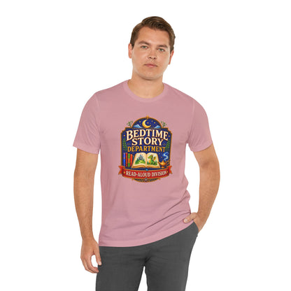 Bedtime Story Department T-Shirt – Read-Aloud Parent Tee