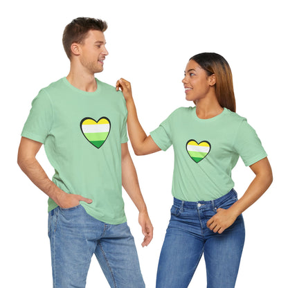Gender Neutral Pride Flag Heart T-Shirt – Unisex LGBTQ+ Graphic Tee - WhimSpin - https://whimspin.com