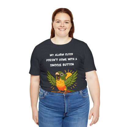 Funny Parrot Tee | Cute Animal Graphic T-Shirt, My Alarm Clock Doesn't Come With a Snooze Button, Gift for Bird Lovers, Humorous [...]
