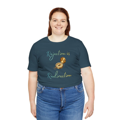 Rejection Is Redirection T-Shirt – Motivational Compass Quote Tee