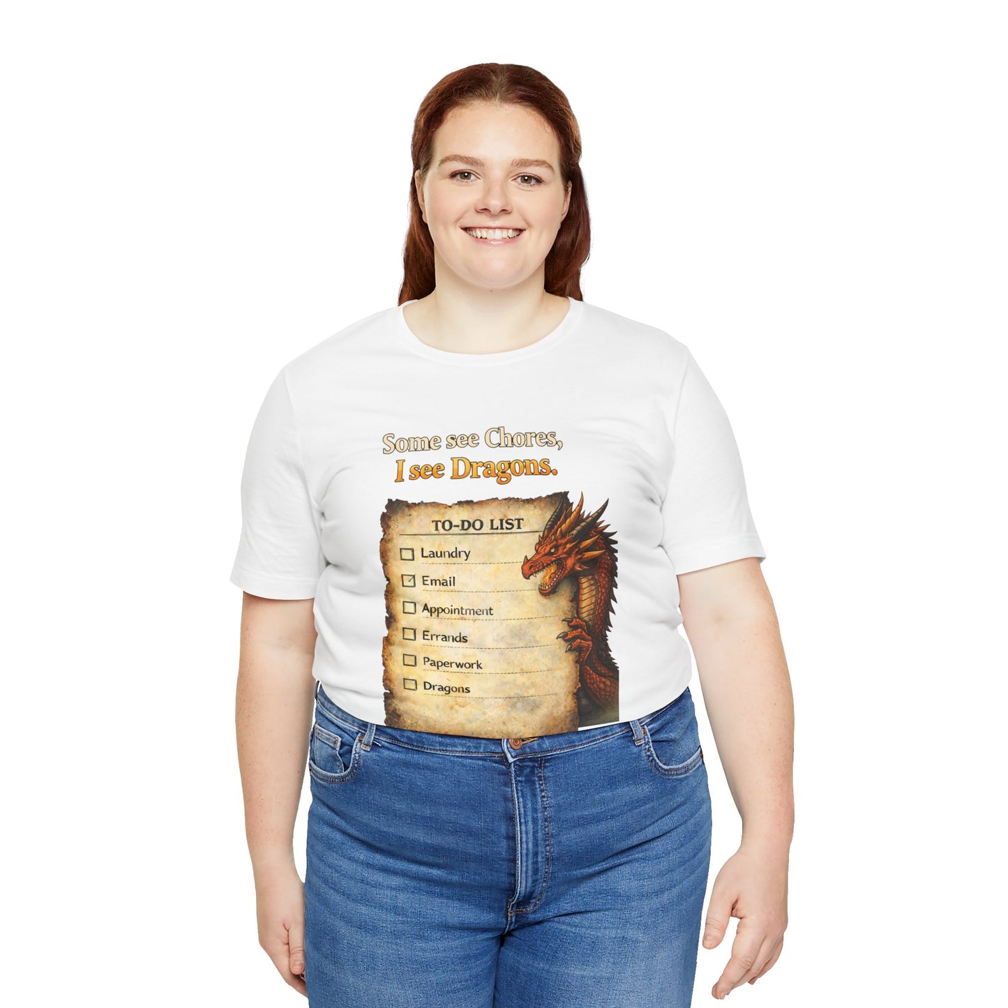 Some See Chores I See Dragons T-Shirt – Funny Fantasy Tee