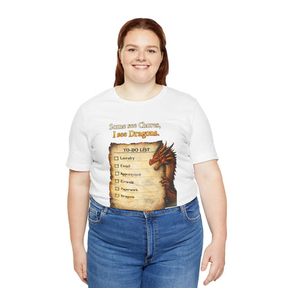 Some See Chores I See Dragons T-Shirt – Funny Fantasy Tee