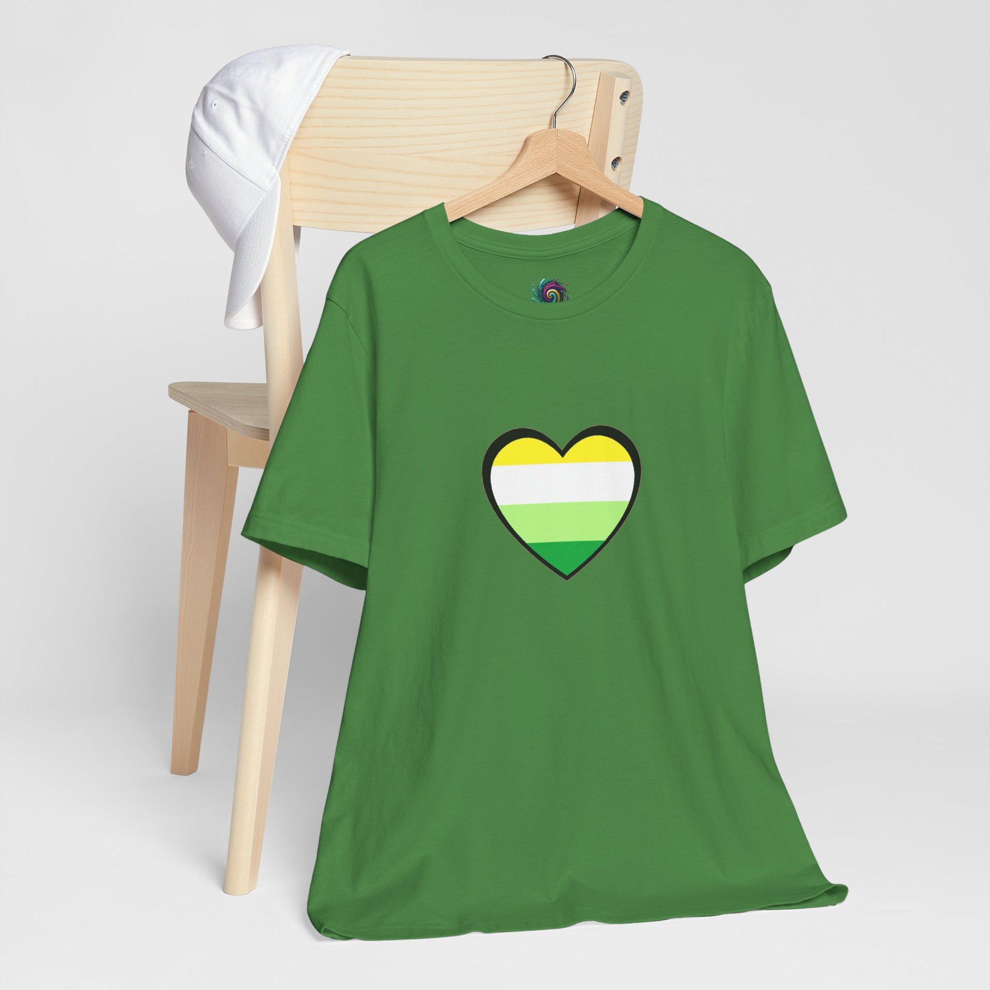 Gender Neutral Pride Flag Heart T-Shirt – Unisex LGBTQ+ Graphic Tee - WhimSpin - https://whimspin.com