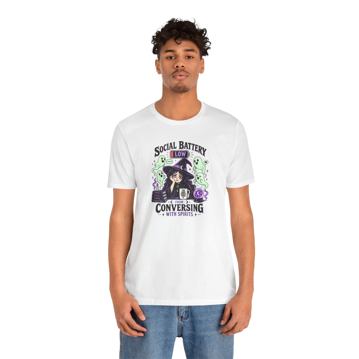 Social Battery Low From Conversing With Spirits T-Shirt