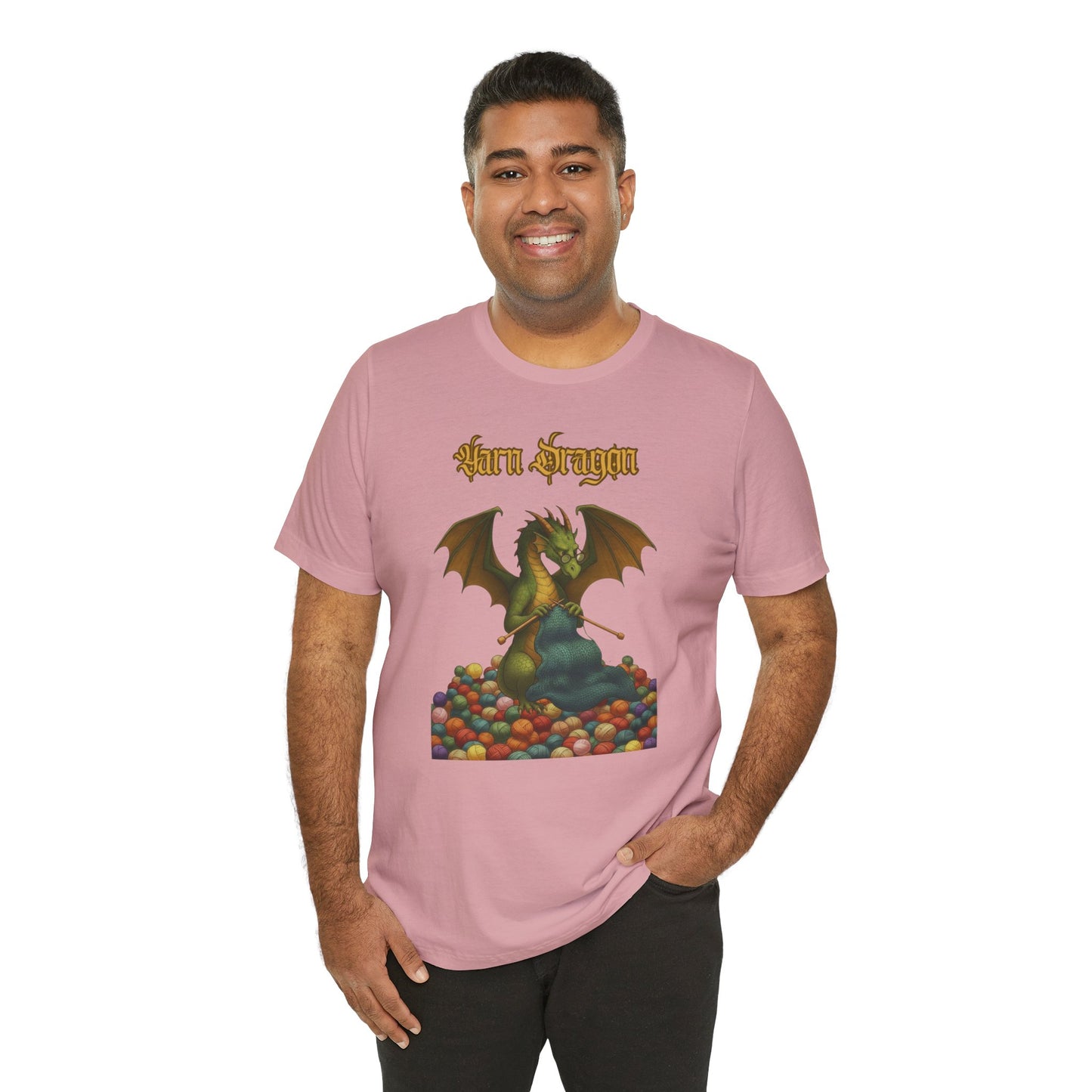 Yarn Dragon T-Shirt – Funny Knitting Dragon Shirt for Yarn Lovers