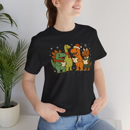 Dinosaur Carolers T-Shirt – Cute Dino Christmas Singing Tee