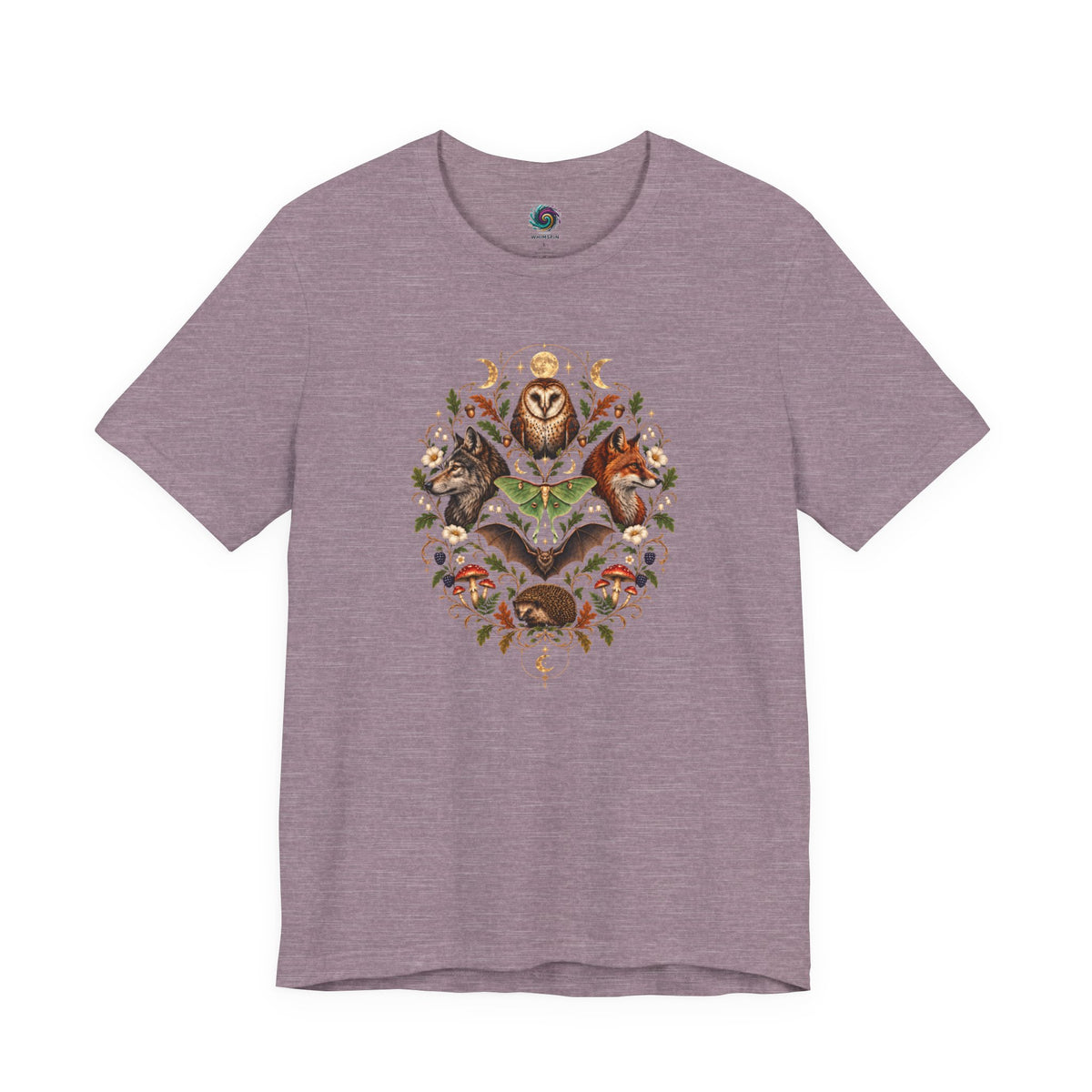 Nocturnal Woodland Animals T-Shirt – Moonlit Nature Tee