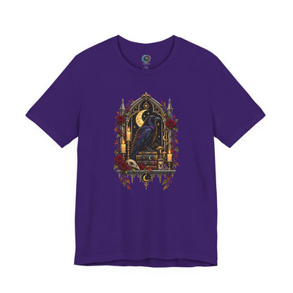 Raven’s Reliquary Tee – Gothic Moonlit Raven T-shirt