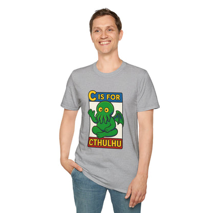 C is for Cthulhu Graphic Tee – Funny Cthulhu Shirt - WhimSpin - https://whimspin.com