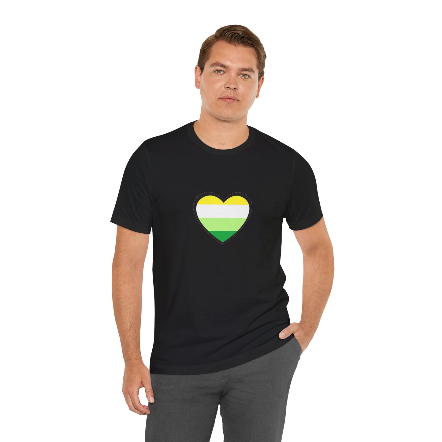 Gender Neutral Pride Flag Heart T-Shirt – Unisex LGBTQ+ Graphic Tee - WhimSpin - https://whimspin.com