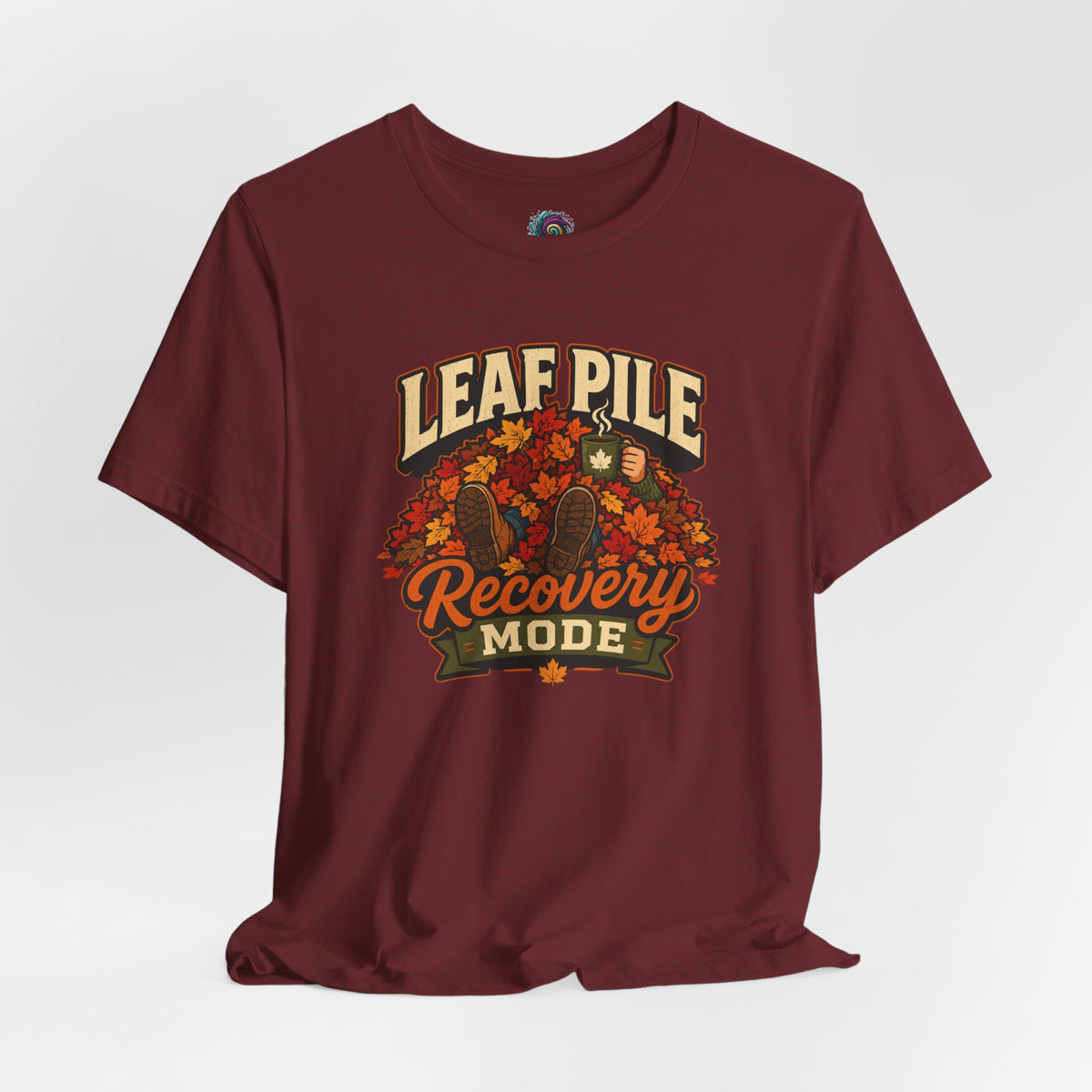 Leaf Pile Recovery Mode T-Shirt – Funny Fall Leaves Tee
