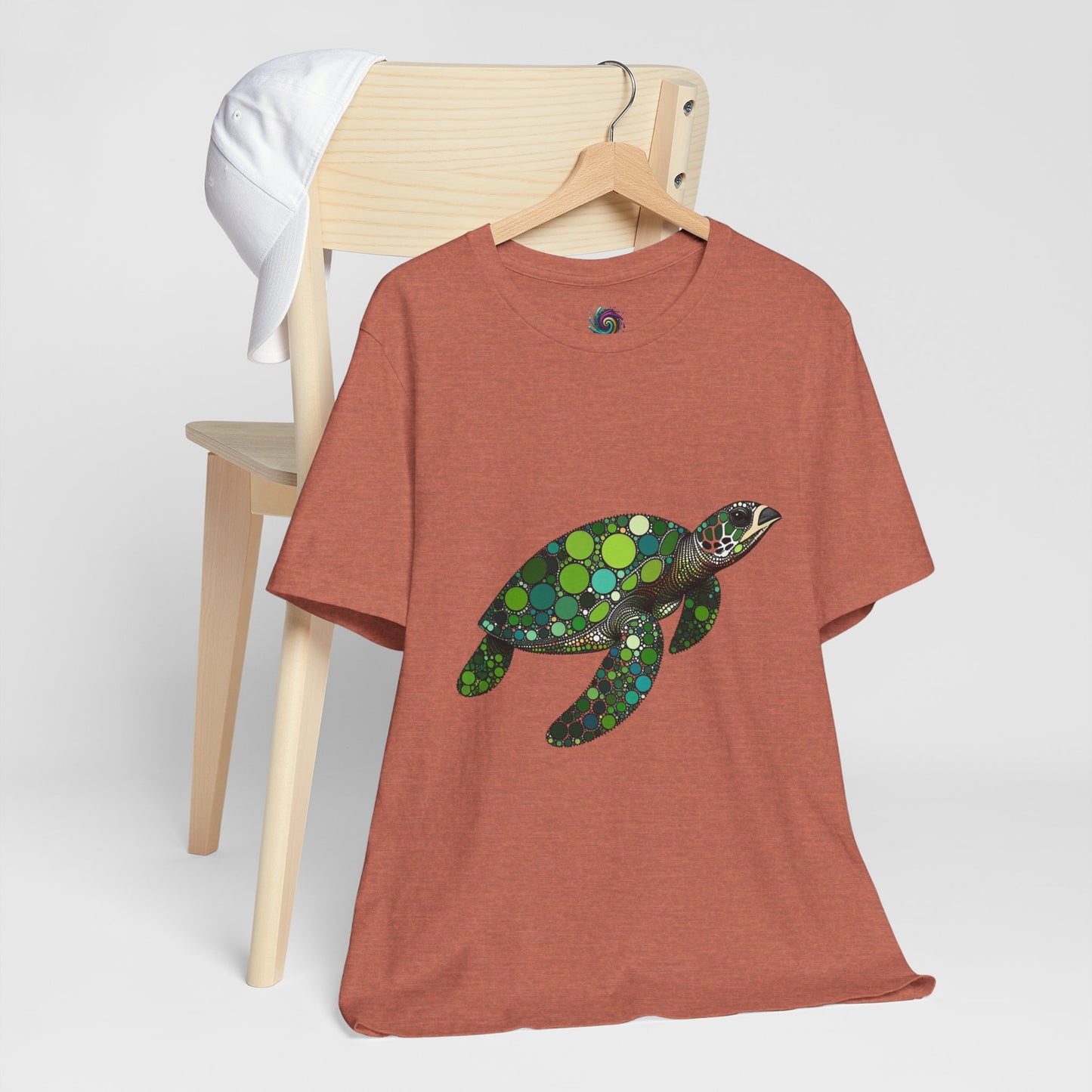 Geometric Sea Turtle T-Shirt – Eco Ocean Vibes Graphic Tee - WhimSpin - https://whimspin.com