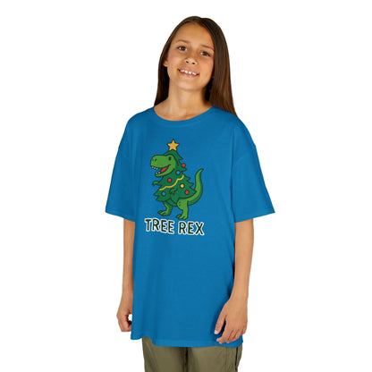 Tree Rex Kids’ Christmas T-Shirt – Cute Dino Holiday Tee