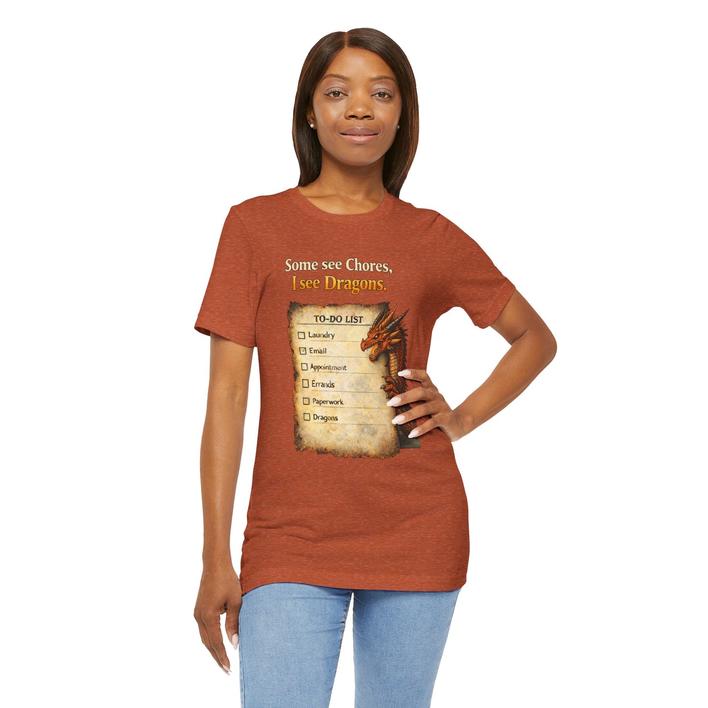 Some See Chores I See Dragons T-Shirt – Funny Fantasy Tee