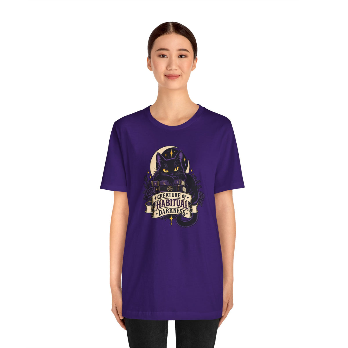 Creature of Habitual Darkness T-Shirt – Black Cat Goth Tee