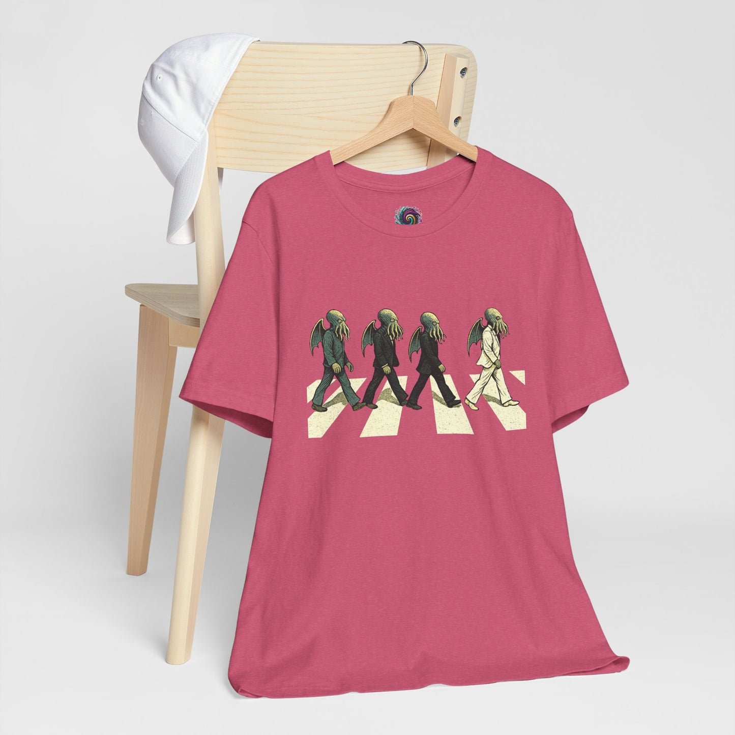 Cthulhu Crossing T-Shirt – Beatles Abbey Road Parody Tee | WhimSpin