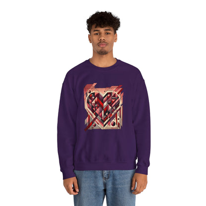 Cubist Heart Sweatshirt – Modern Art Valentine's Day Pullover