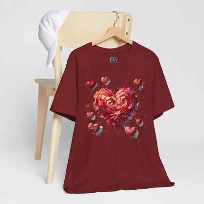 Impressionistic Heart T-Shirt – Artistic Valentine's Day Tee
