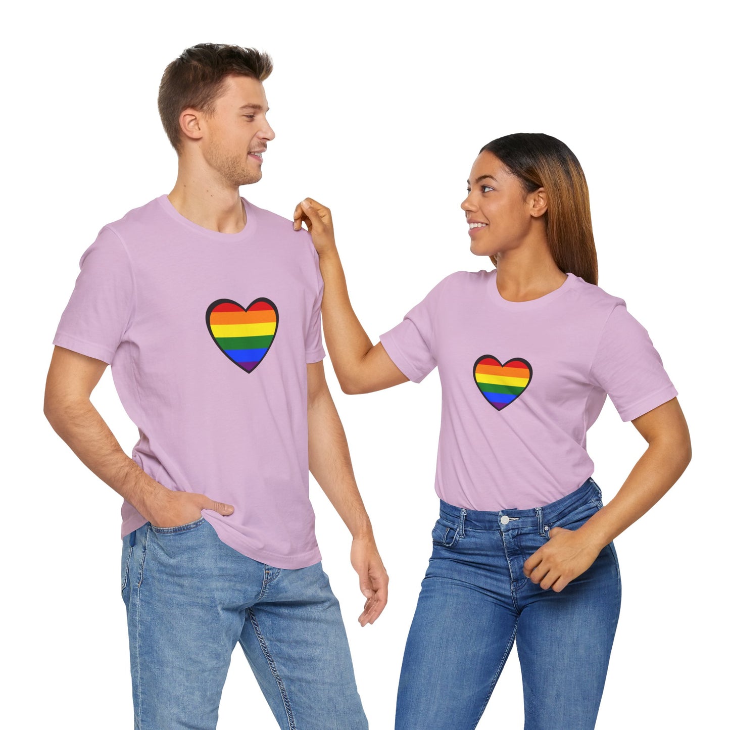 Pride Heart Flag T-Shirt – Rainbow Heart LGBTQ+ Equality Tee