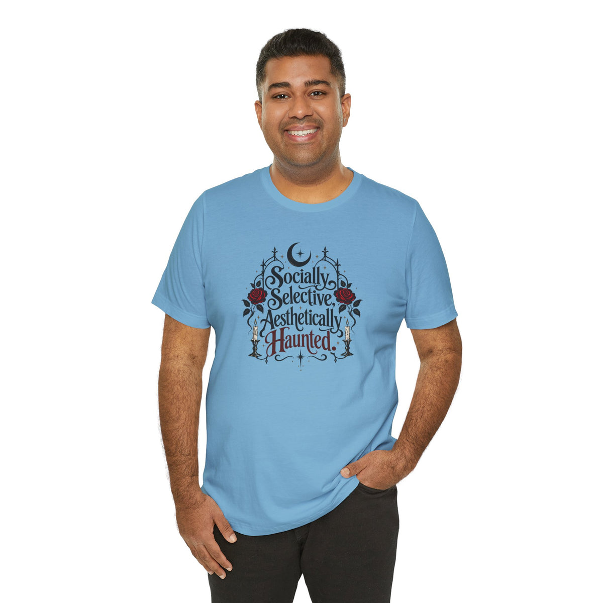 Socially Selective Aesthetically Haunted T-shirt - Gothic Humor Tee