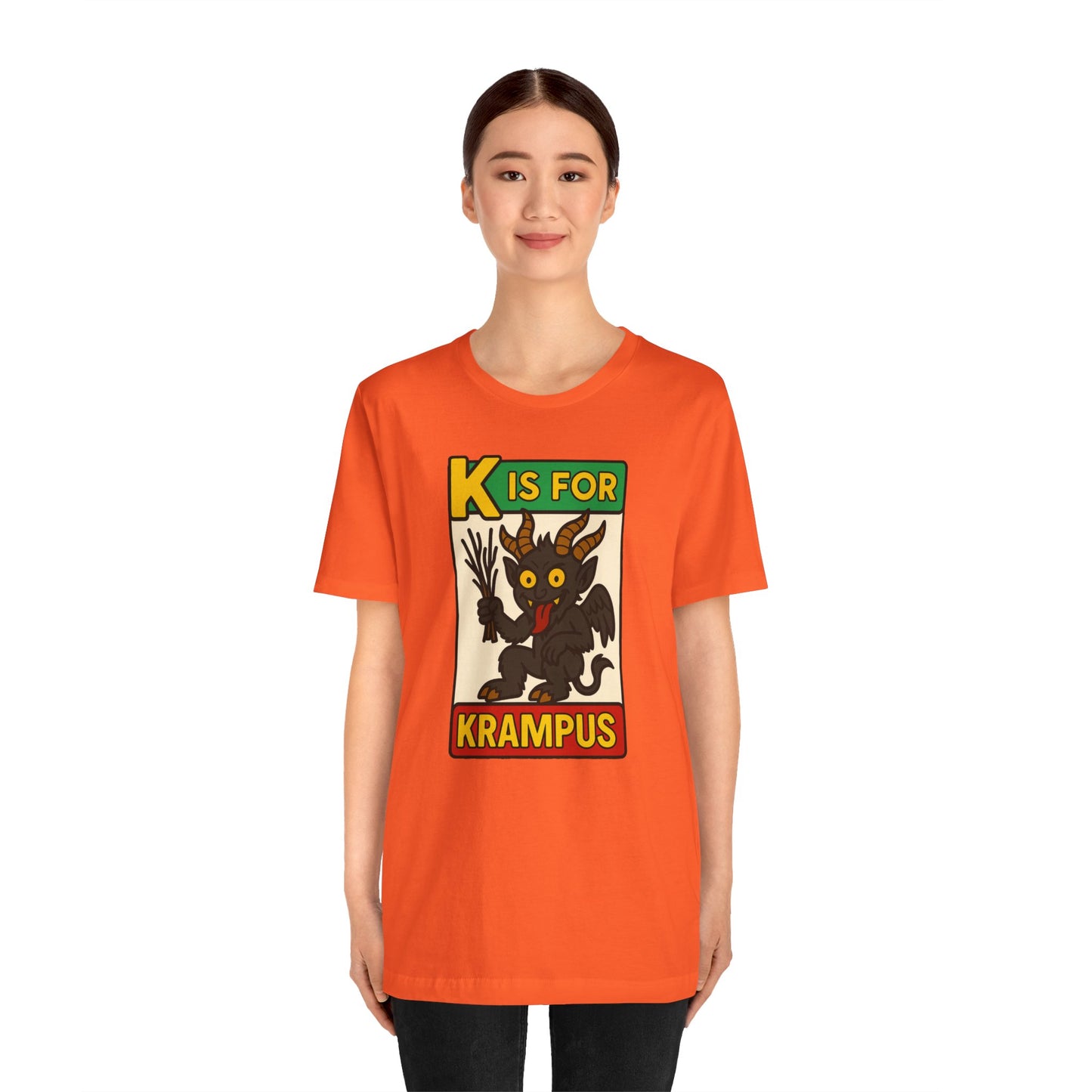 Krampus Alphabet Tee - "K is for Krampus" Holiday Graphic T-Shirt
